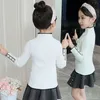 Knit Solid Turtleneck Sweater For Teenage Girls Knitting Long Sleeve Tops Clothing Children School Pullover Outerwears LJ201130
