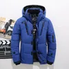 Erkekler Down Parkas Erkekler Down Yüksek Kaliteli Kalın Sıcak Kış Ceket Kapşonlu Kalın Duck Aşağı Parka Palto Birçok Cep ile Slim Patato Mens 220919