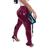 Damskie PU Leather Skinny Spodnie Trend Moda Jasny Zipper Slit Gęsto Spodnie Designer Kobiet Zimowy Polece Casual Slim Spodnie