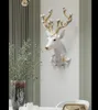 Deer head wall pendant Decorative Objects living room porch TV background wall-decoration creative Pendants