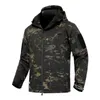 Tad Winter Thermal Fleece Exército Camuflagem Casacos impermeáveis ​​Homens Táticos Militares Militares Querida Jaquetas Multicolor LJ201013