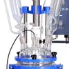 Zzkd 2l pequeno volume de vidro condensador de reator com flask soltando w / ptfe agitador com selo para reator de reação química de laboratório