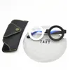 James Tart 244 Optiska glasögon för unisex retro stil anti-blue ljuslinsplatta runt full ram med box282x