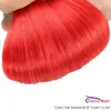 Consigli sani #Red Loop Micro Anello Estensioni dei capelli umani Remy 50 g/set 100 fili Micro perline in silicone Capelli lisci naturali brasiliani