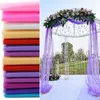 DIY 48CMX5M ORGANZA TULLE Fabric Crystal Wedding Arches Snow Yarn Wedding Party Decoration Baby Show 774848569