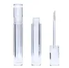 Frascos de embalagem do tubo de lipgloss vazio 7.8ml redondos com tubos transparentes do brilho transparente com tubos da varinha claros