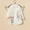 Girls Blouse 2020 Spring Children Clothes Cartoon Rabbit Long Sleeve Tops White Blouses for 8 To 12 Years Teenage Girls Shirt LJ208325907