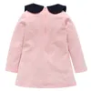 Kids Girl's Dresses Long Sleeve Boutique Princess Dresses Double Breasted Kids Girls Dress Kids A-line Skirt Pink Black Optional BT5996