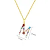 Nieuwe Jumbo 18K Vergulde Rvs Crystal Love Name Initial Arabische letter ketting