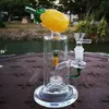 Newest Glass Bong Fruit Shape Oil Dab Rigs Recycler Percolator Water Pipes Fruit Inside 14mm Female Joint With Bowl Many Colors In Stock