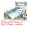 Baby Crib Bedding Set Organizer Infant Cartoon Cot Bedding Set Toddler Crib Dekoration Baby Gåvor Pillowcase Quilt Cover Sheet LJ201105