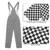 Nibesser Retro Streetwear Hiphop Jumpsuit Plaid 인쇄 바지 여성 하라주쿠 느슨한 턱받이화물 바지 201113