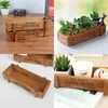 Retro Design Planters Fashion Wooden Garden Pot Anti Wear Desktop Flowerpot Fun Decorations Storage Box New 3 7hx ZZ