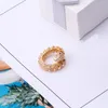 Luxury Fashion Brand Jewelry Lady Brass Full Diamond Green Eyes Snake Serpent Snakelike 18K Gold Wedding Engagement Open Rings 3 C4414170