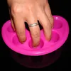 12 stks / partij Manicure Acryl Tips Behandeling Remover Tool Bowl, 5 Vingers Nail Art Soak Bowl