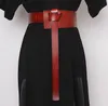 벨트 여성 활주로 패션 정품 가죽 Cummerbunds 여성 드레스 코르셋 허리띠 장식 와이드 벨트 R2467