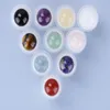 100 pcs/lot boule de cristal naturel boule de jade Triangle rechargeable huile essentielle ouvreur décapant boules à billes casquettes