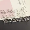 28 adet set 16g Paslanmaz Çelik Kulak Halter Helix Tragus Kartilge Küpe Set Vücut Piercing Takı Erkekler ve Kadınlar Için