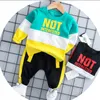 Meninos conjuntos de roupas primavera outono bebê crianças conjuntos de treino de algodão crianças ternos manga longa t camisa calças roupas de bebe menino y119254028