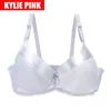 KYLIE PINK Brand Luxury Plus Size Bra 90 95 100E Lace Bralette For Woman Straps Adjust Push Up Bust Wire Bras Underwear 201202