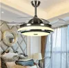 New High Quality Modern Invisible Fan lights Acrylic Leaf Led Ceiling Fans 110v 220v Wireless control ceiling fan light - 2663707