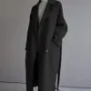 Koreańska wersja zimowego wełnianego płaszcza Prosta długotropiowa luźna kurtka w kształcie dekoltu.