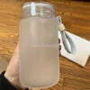 Sublimation Frosted Glass Mug Juice Bottle 400ml/14oz 500ml/17oz Beverage Cup Milk Tumbler Enviroment-friendly Straight Office Car Business Drinkware DD0209