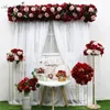 Homemade rouge bourgogne fleur artificielle boule de table centre de table décor de mariage partie arrangement de rangée de fleurs cadeau de guirlande de Noël 201130
