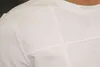 Koszulka z długim rękawem Okrągły kołnierz Pół rękaw Biała koszula Młodzież męska przystojny płaszcz Czysty kolor M-3XL G1222