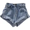 2020 Spring Summer shorts feminino cintura alta sexy vinatge jeans shorts mulheres plus size denim calça curta preto mini curto lj200818