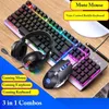 mouse e fone de ouvido do teclado de jogo