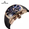2020 Reef Tiger/RT Top Brand Luxury Sport Watch Men Rose Gold Blue Dial Professional Stop Waterproof Watches Relogio Masculino T200409