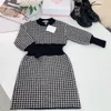 Kleinkind Kinder Baby Mädchen Solide Tops Stricken Häkeln Pullover Kleid Kleidung Nette Feste Langarm Baby Mädchen Kleid Winter 2020