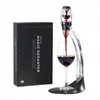 Aérateur de vin de luxe écologique, outils de bar, ensemble de tour, accessoires de verre à vin rouge, carafe magique rapide avec boîte-cadeau, acrylique en cristal, vente en gros