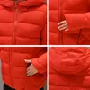 Zimowa krótka kurtka damska duża rozmiar 4xl 5xl 6xl 7xl Kobiet Kobiet Kobiet Parka Plus Size Cotton Down Turn 201127