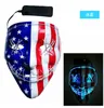 Halloween Mask LED Licht oplopend Party Grappige Maskers The Purge Election Year Great Festival Cosplay Kostuum Levert Coser RRF13433