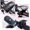 Playful bag Riding bike multifuctional headlight charging horn led lamp Bicycle light Outdoor mountain bike parts AB041