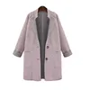معطف الخندق النسائي بالإضافة إلى الحجم L 4XL ملابس خارجية الملابس الشتوية الموضة مزيج من الصوف الدافئ أنثى معطف أنيق الأنيقة ربيع 201102