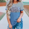 T-shirt de mode femmes Leopard Patchwork Tops Tee Femme ropa mujer 2020 T-shirt vintage femme camisetas Plus Size Tee 3XL T200525