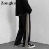 Pantaloni da lavoro Zongke Patchwork Uomo Moda Taglia cinese 3XL Pantaloni da uomo streetwear giapponese Nero 2022 Nuovi arrivi primavera Y220308
