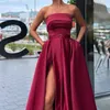 Neue Ankunft Abend-Abschlussball-Partei-Kleider Vestido de Festa Kleid Robe De Soiree rosa Satin sexy trägerloses langes Kleid formelles Kleid LJ200822