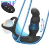 Anal Vibrator Prostate Masturbators Double Ring Massager for Men Butt Plug Wireless Remote Thrusting Dildo Vibrators Gay