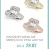 AINOUSHI Mode 925 Sterling Silver Wedding Engagement 4ct Ovale Halo Anneau Fille Anniversaire Anniversaire Anneau Bijoux Pero Lama Y200106