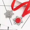 Christmas Snowflake Key Chain Magic Santa Claus Pendant Xmas Tree Ornaments Gifts DIY Necklace Jewelry Party Props Decoration LSK1532