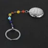 Keychains 7 Chakra Magic Po Pendant Key Chain Memory Floating Locket Par Anniversary Jewelry Gift 2021 KeyChain Holder1