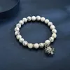 Naturstein-Armband, Yoga, Heilung, leuchtendes Leuchten im Dunkeln, Armband, Lotus-Charm-Perlen für Männer und Frauen, Gebet, Buddhismus1231h