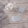 Creative PU Leather Marble Coaster Drink Coffee Cup Mat Tea Pad Placemats Table Pad Holder Black White Chic Decoration 6PCS 201123