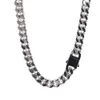 Rostfritt stål guld kubansk länkkedja halsband silver mens halsband hip hop smycken 8 10 12mm194z