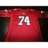 Пользовательские 604 Молодежные женщины Винтажные штампы Калгари # 74 Dwayne Johnson Football Jersey Size S-4XL или пользовательское имя или номер Джерси