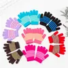 Kinder-Winter-Strickhandschuhe, Kinder-Vollfinger-Handschuh, 3-farbige Strick-Fäustlinge, dehnbare Outdoor-Handschuhe, dicker warmer Handschuh für 7–10 Jahre, beste Geschenke